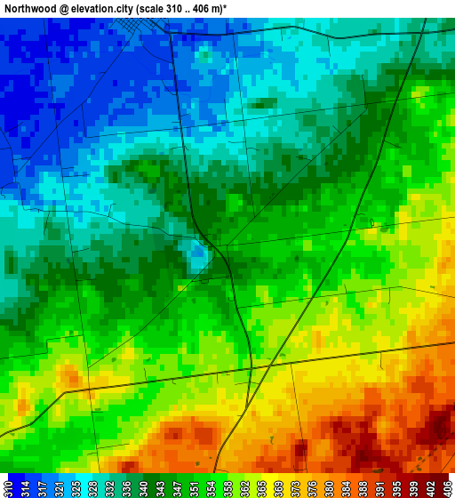 Northwood elevation map