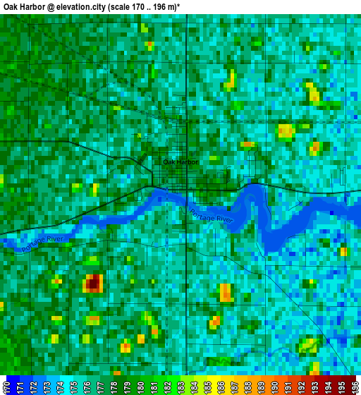 Oak Harbor elevation map