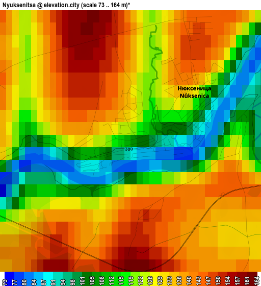 Nyuksenitsa elevation map