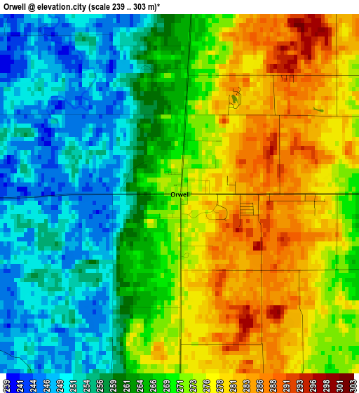 Orwell elevation map