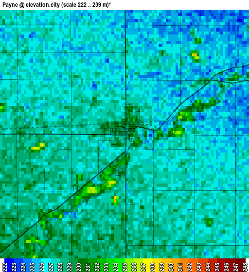 Payne elevation map