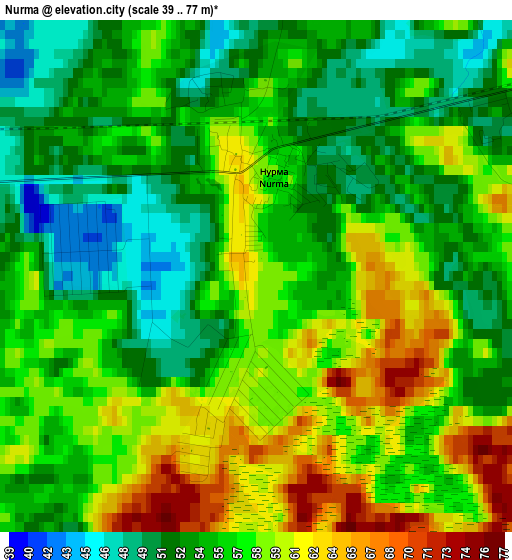 Nurma elevation map