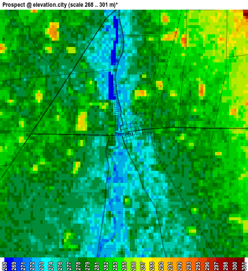 Prospect elevation map