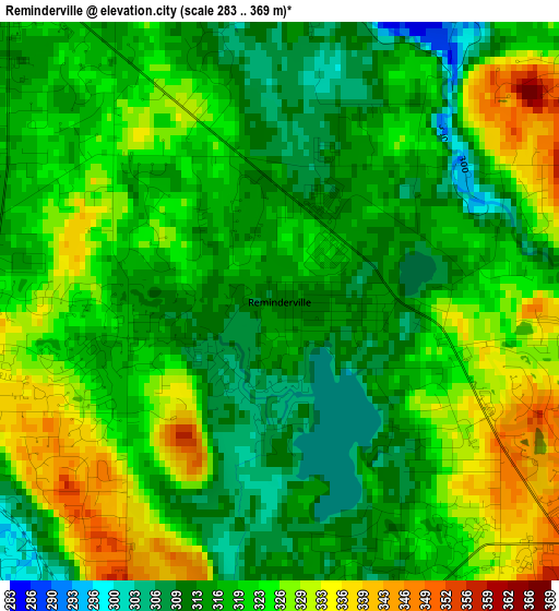 Reminderville elevation map