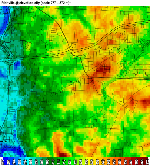 Richville elevation map