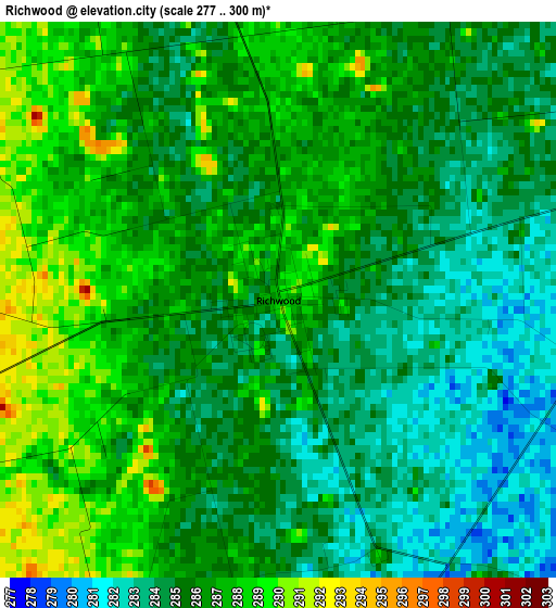 Richwood elevation map