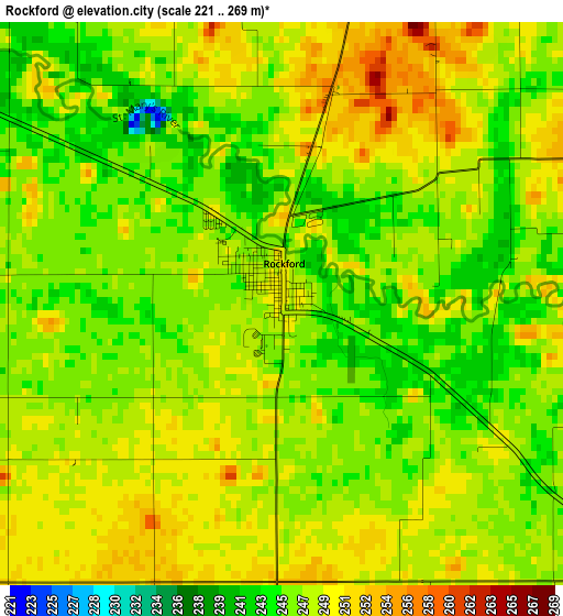 Rockford elevation map