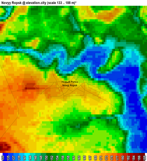 Novyy Ropsk elevation map