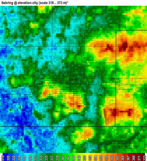 Sebring elevation map