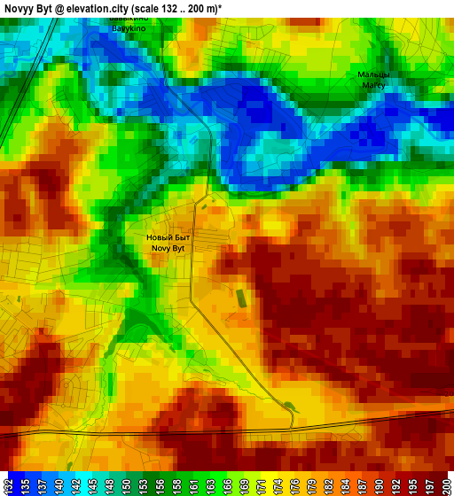 Novyy Byt elevation map