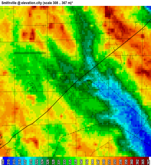 Smithville elevation map