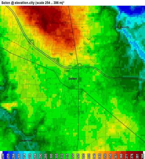 Solon elevation map