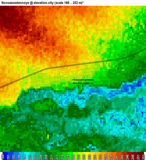 Novozavedennoye elevation map