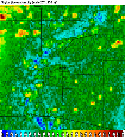 Stryker elevation map