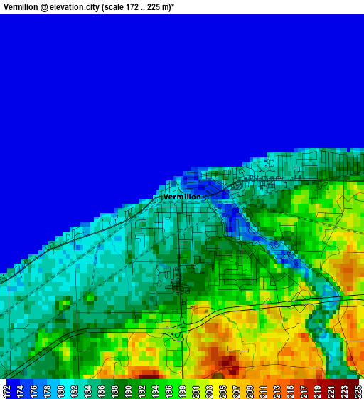 Vermilion elevation map