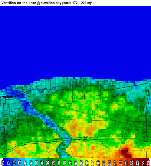 Vermilion-on-the-Lake elevation map