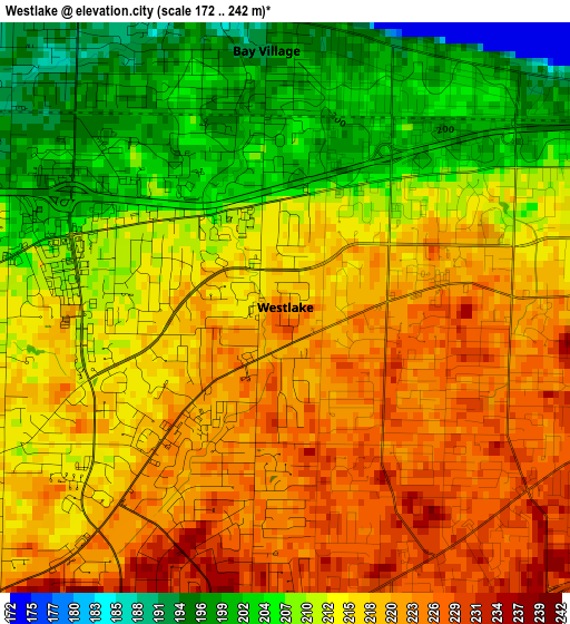 Westlake elevation map