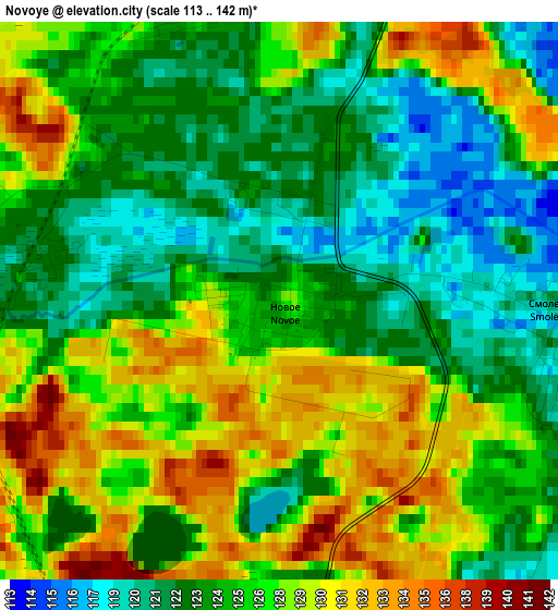 Novoye elevation map