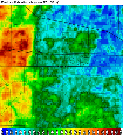 Windham elevation map