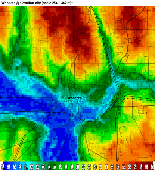 Wooster elevation map