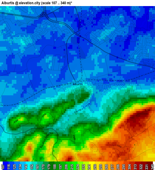 Alburtis elevation map