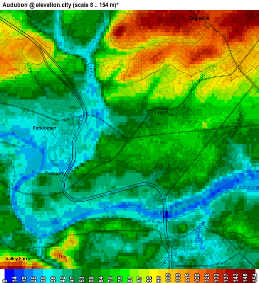 Audubon elevation map