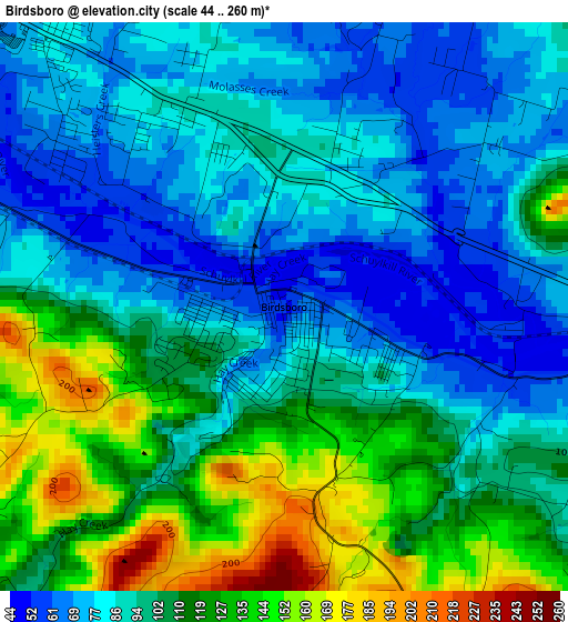 Birdsboro elevation map