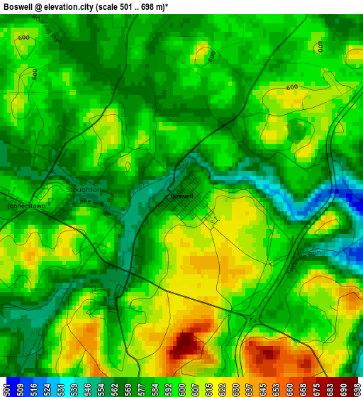 Boswell elevation map