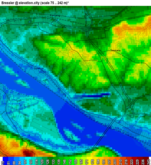 Bressler elevation map