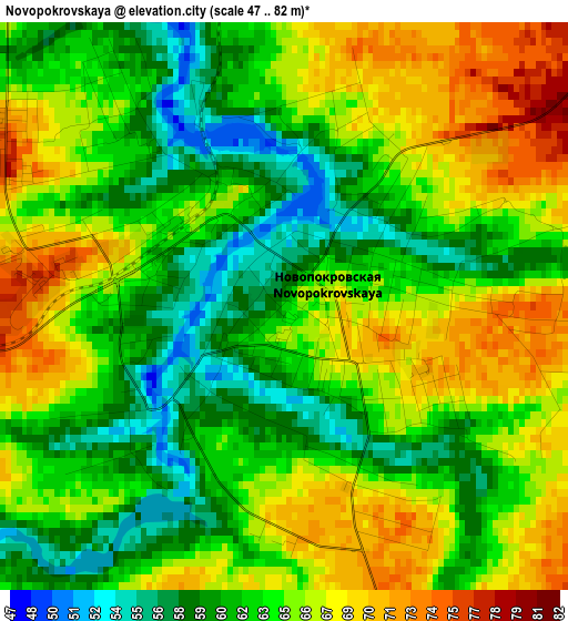 Novopokrovskaya elevation map