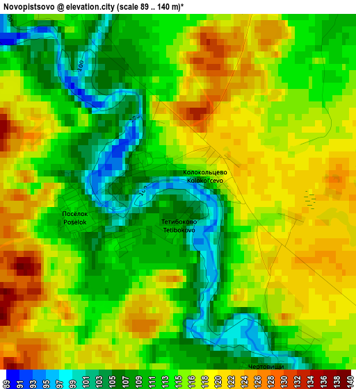 Novopistsovo elevation map