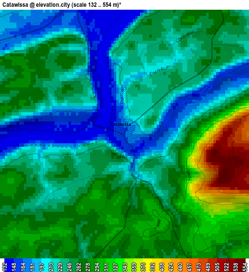 Catawissa elevation map