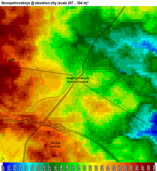 Novopetrovskoye elevation map