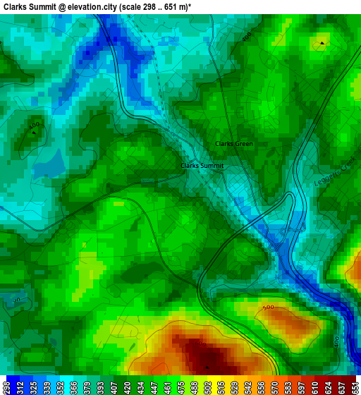 Clarks Summit elevation map