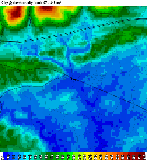 Clay elevation map