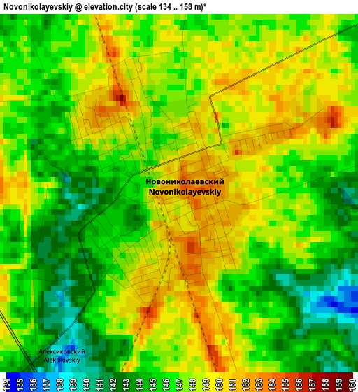 Novonikolayevskiy elevation map