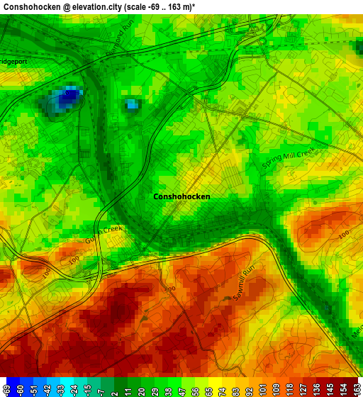 Conshohocken elevation map