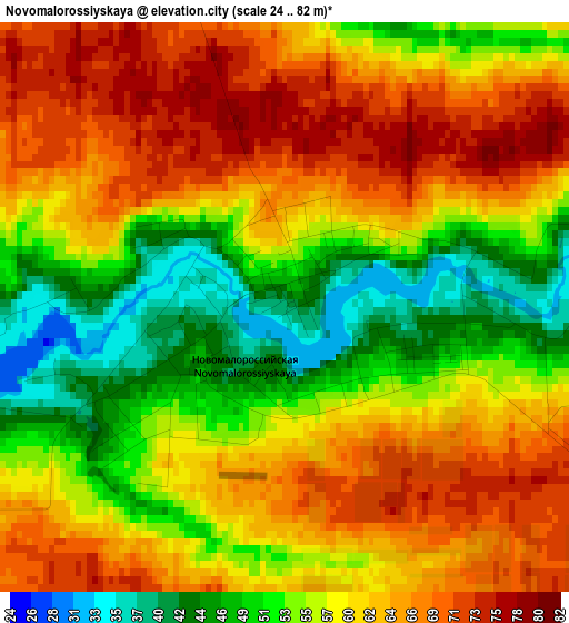 Novomalorossiyskaya elevation map