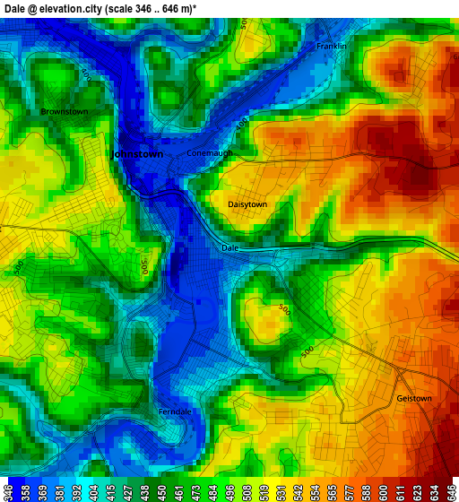 Dale elevation map