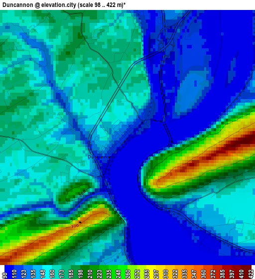 Duncannon elevation map