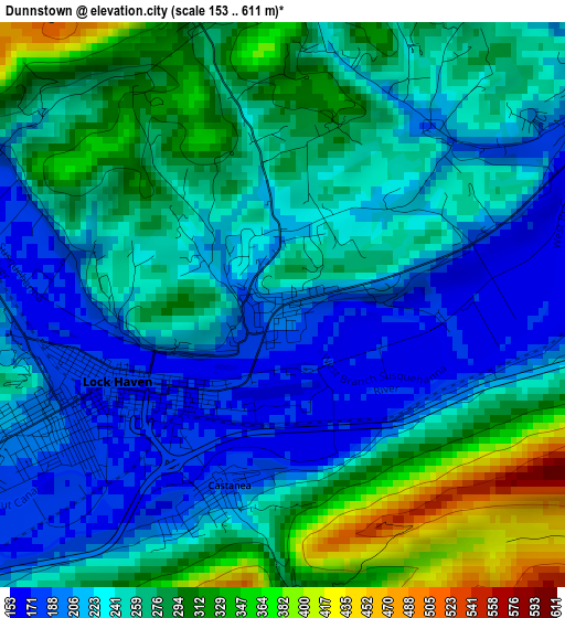 Dunnstown elevation map