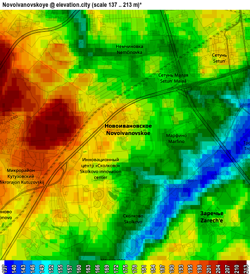 Novoivanovskoye elevation map