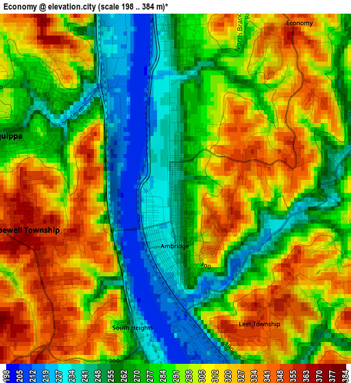 Economy elevation map