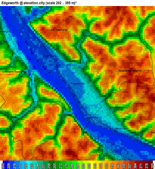 Edgeworth elevation map