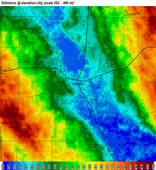 Edinboro elevation map