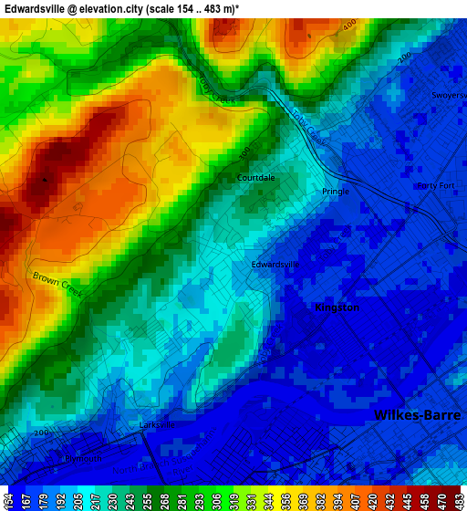 Edwardsville elevation map