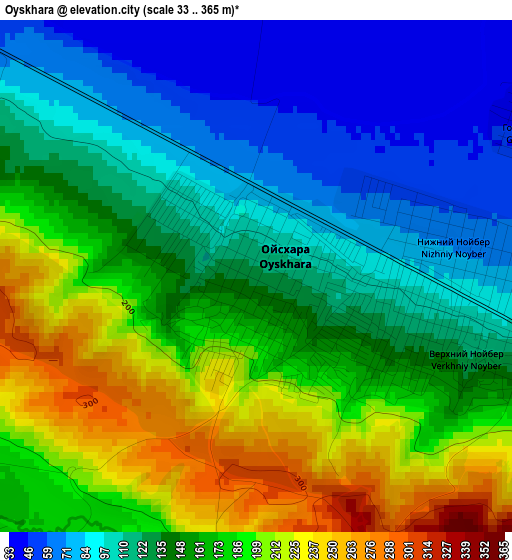 Oyskhara elevation map