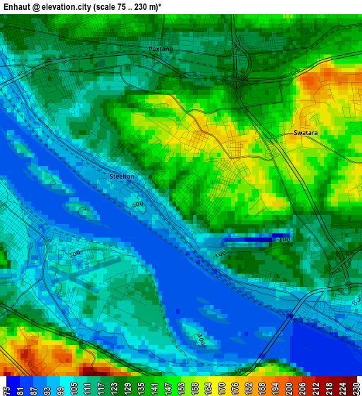 Enhaut elevation map