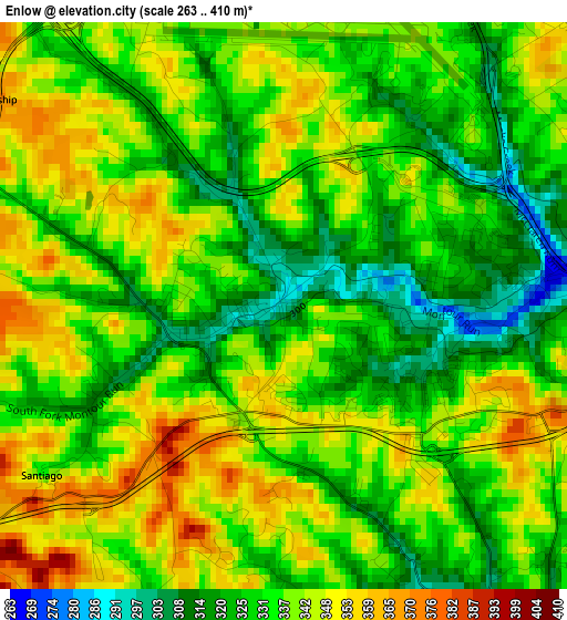 Enlow elevation map