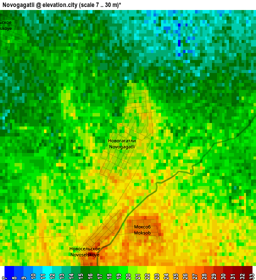 Novogagatli elevation map